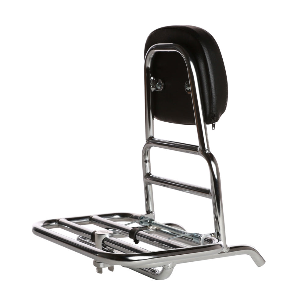 Prima Rear Rack with Backrest (Chrome)